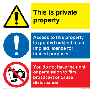 This is private property - No implied license - You do not have the right to film